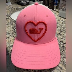 Vineyard Vines Pink Heart Trucker Hat